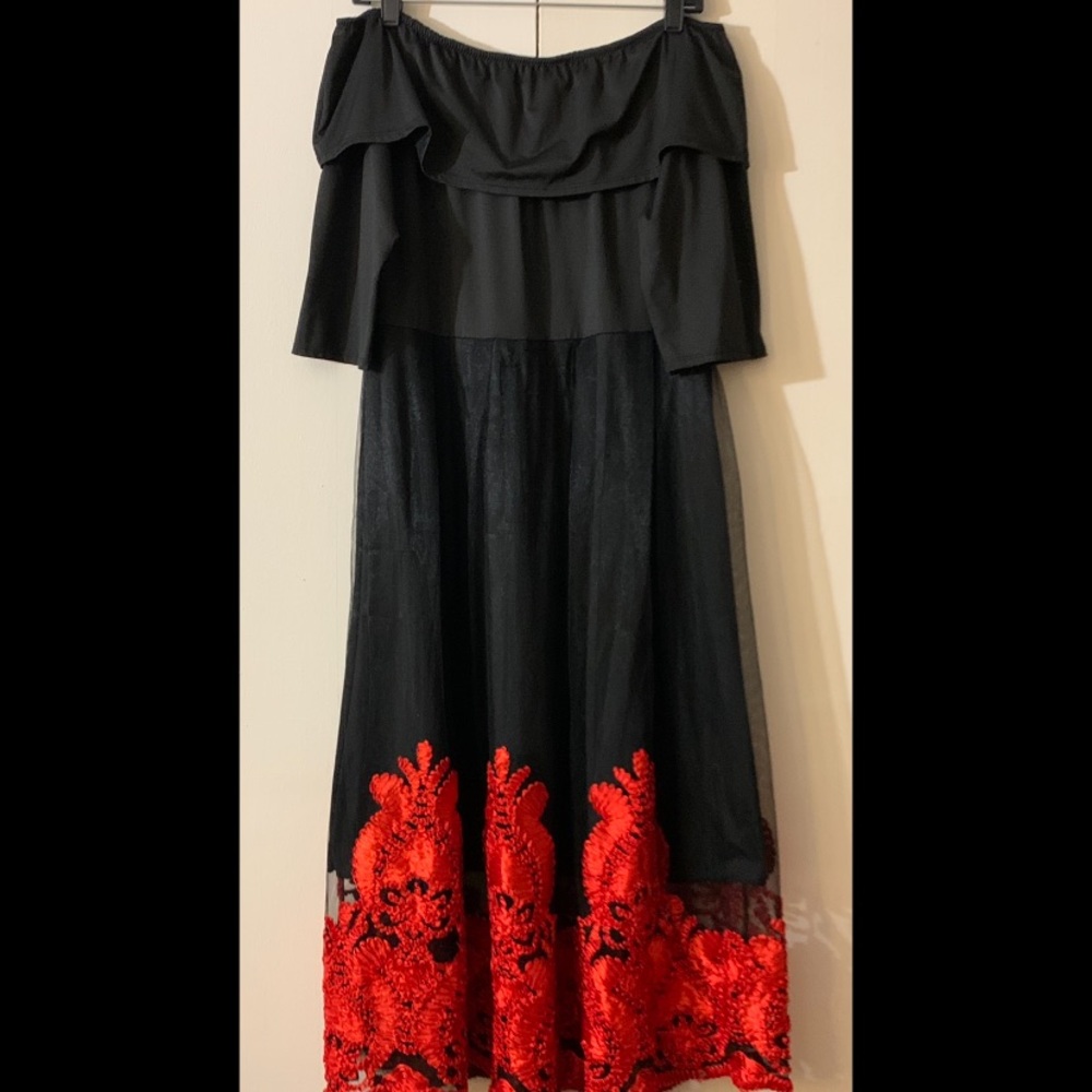 Off the shoulder swing dress